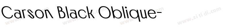 Carson Black Oblique字体转换
